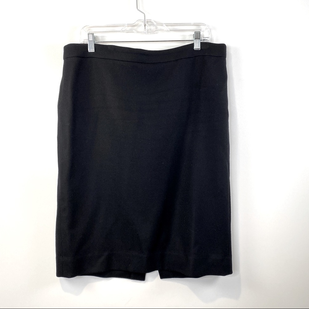 J.Crew No. 2 Pencil Skirt Double Serge Wool Black